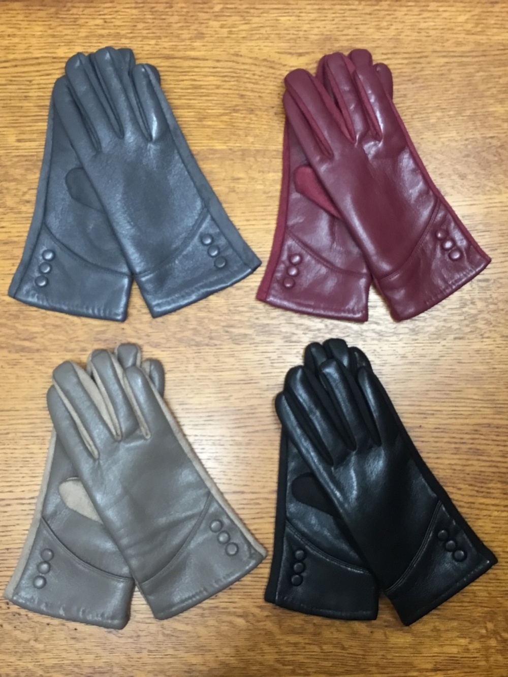 Leather Suede Winter Gloves